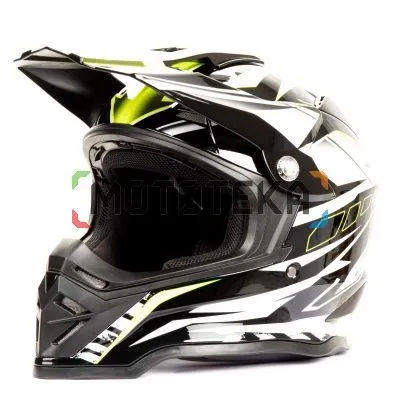 Шлем мото кроссовый HIZER (Хайзер) B6197 (S) #5 black/yellow/white