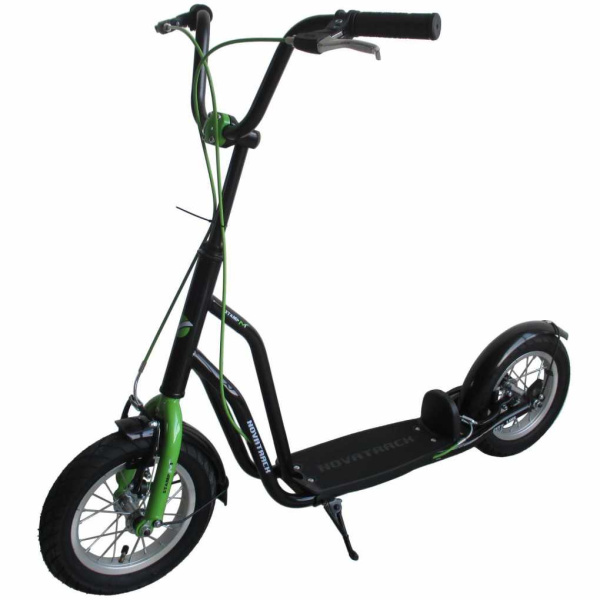 Самокат Novatrack (Новатрак) STAMP N1, черный