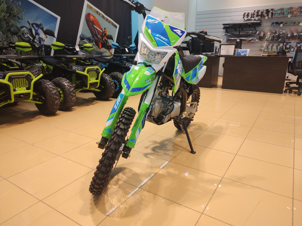 Питбайк Apollo (Аполло) RFZ Start 125 LE с фарой и электростартером 17/14 зелёный | Мототека